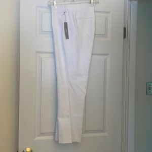 Size 12 curvy white crop pants. Brand new with tags.